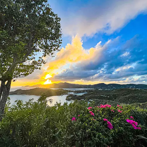 Beautiful shot of island on Caribbean Sailing Adventure