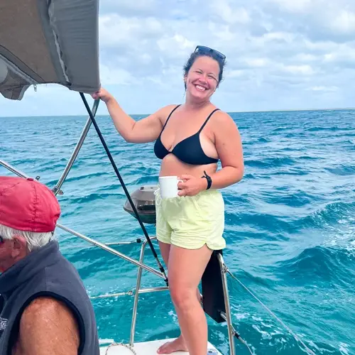 Woman enjoying Skippered Caribbean Sailing Charters